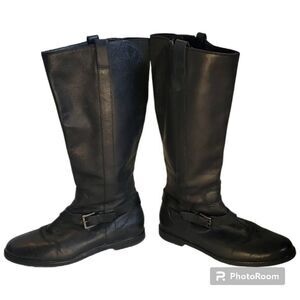 Cole Haan Black Leather Riding Boots Women's Size 7